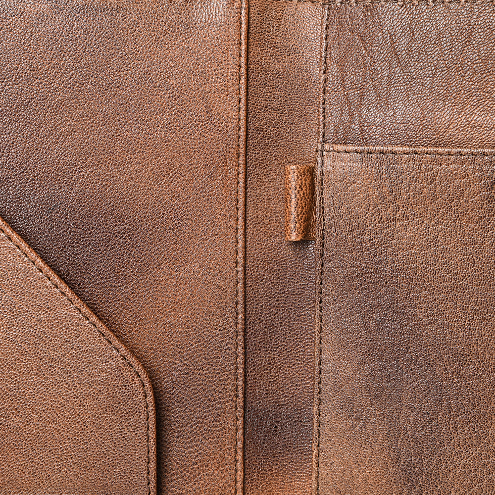 ADBG1040 Crocodile Embossed Leather Portfolio with Hand Tooled Floral Accents-Eleanor Western Edition