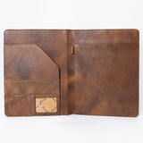 LC-ADBG1040 Crocodile Embossed Leather Portfolio with Hand Tooled Floral Accents-Eleanor Western Edition