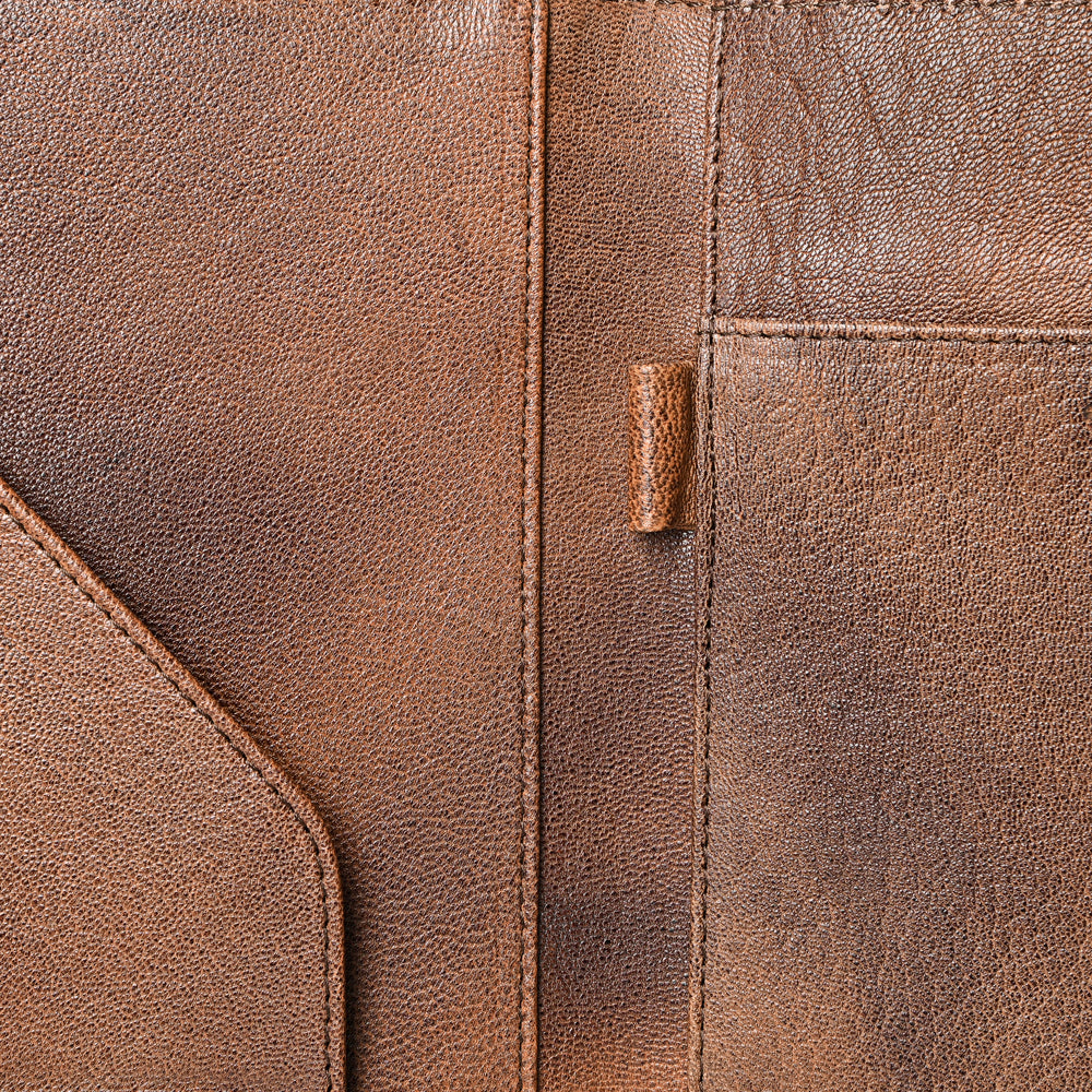 ADBG1040 Crocodile Embossed Leather Portfolio with Hand Tooled Floral Accents-Eleanor Western Edition