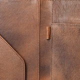 LC-ADBG1040 Crocodile Embossed Leather Portfolio with Hand Tooled Floral Accents-Eleanor Western Edition