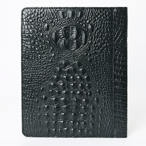 American Darling Crocodile Embossed Hand Tooled Leather Western Portfolio Bag