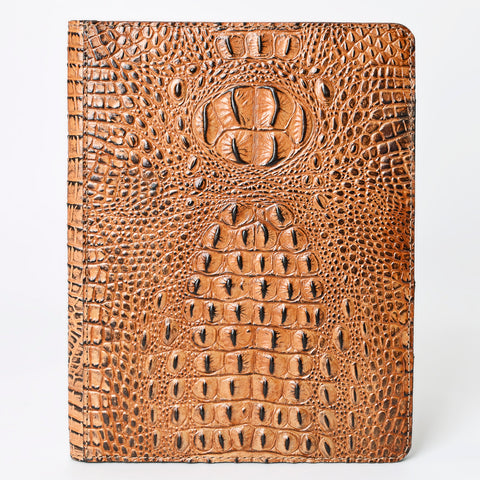 American Darling Crocodile Embossed Genuine Leather Western Portfolio Bag