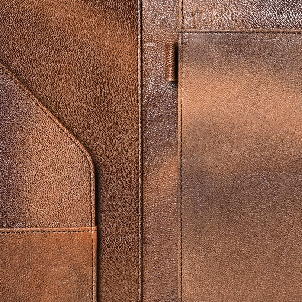 ADBG1040 Crocodile Embossed Leather Portfolio-Annie Western Cowhide Folio by American Darling