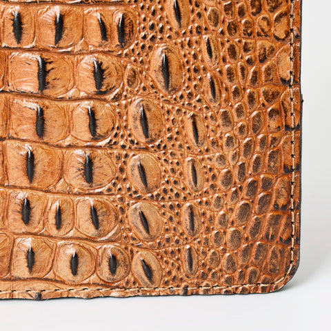 American Darling Crocodile Embossed Genuine Leather Western Portfolio Bag