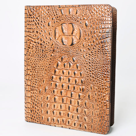 American Darling Crocodile Embossed Genuine Leather Western Portfolio Bag