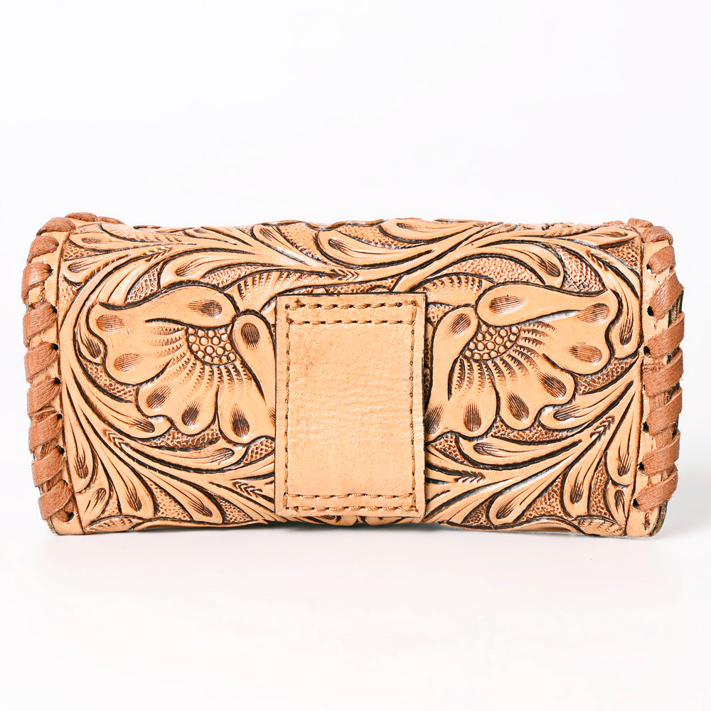 American Darling Hand Tooled Genuine Leather Western Sunglass Case
