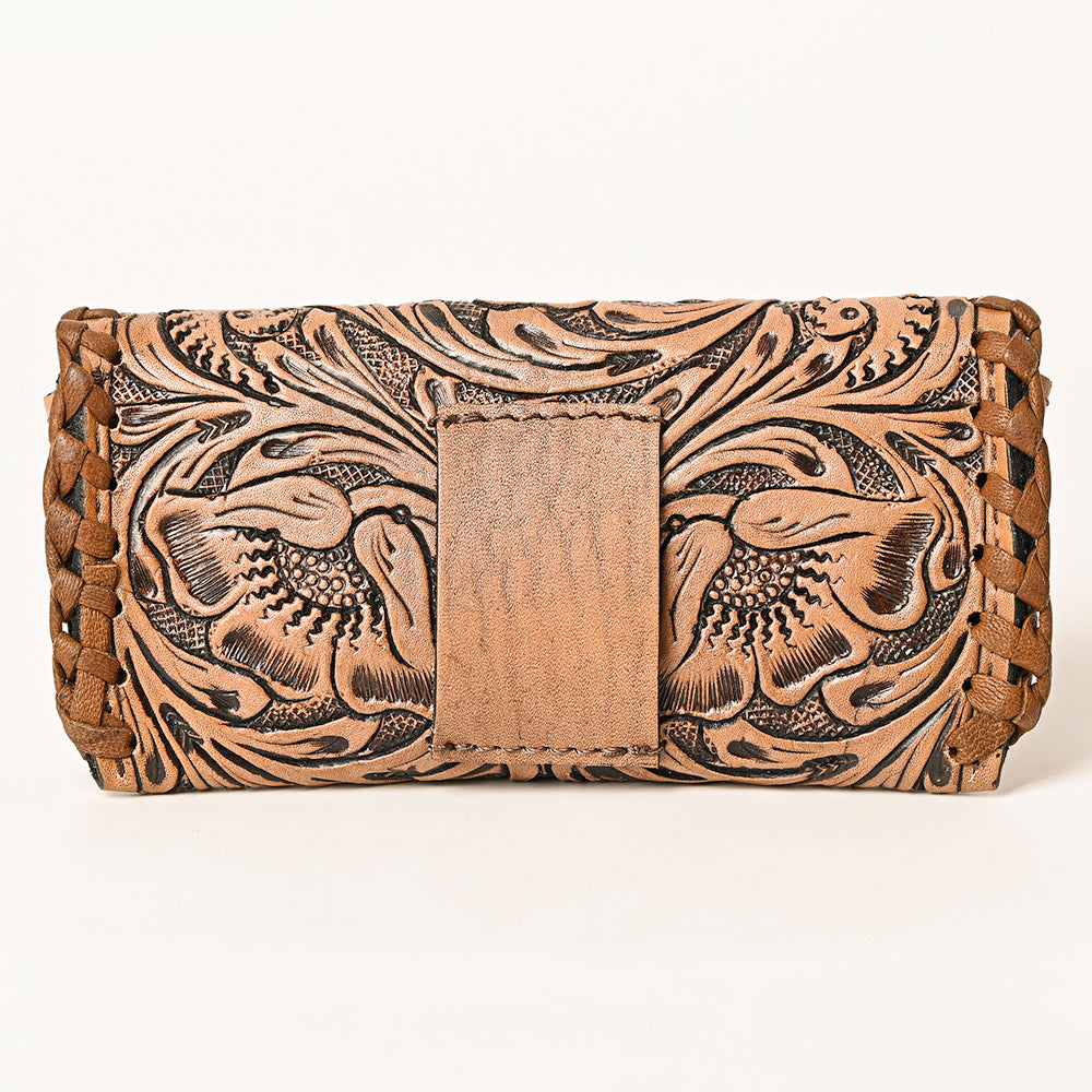 American Darling Hand Tooled Genuine Leather Western Sunglass Case