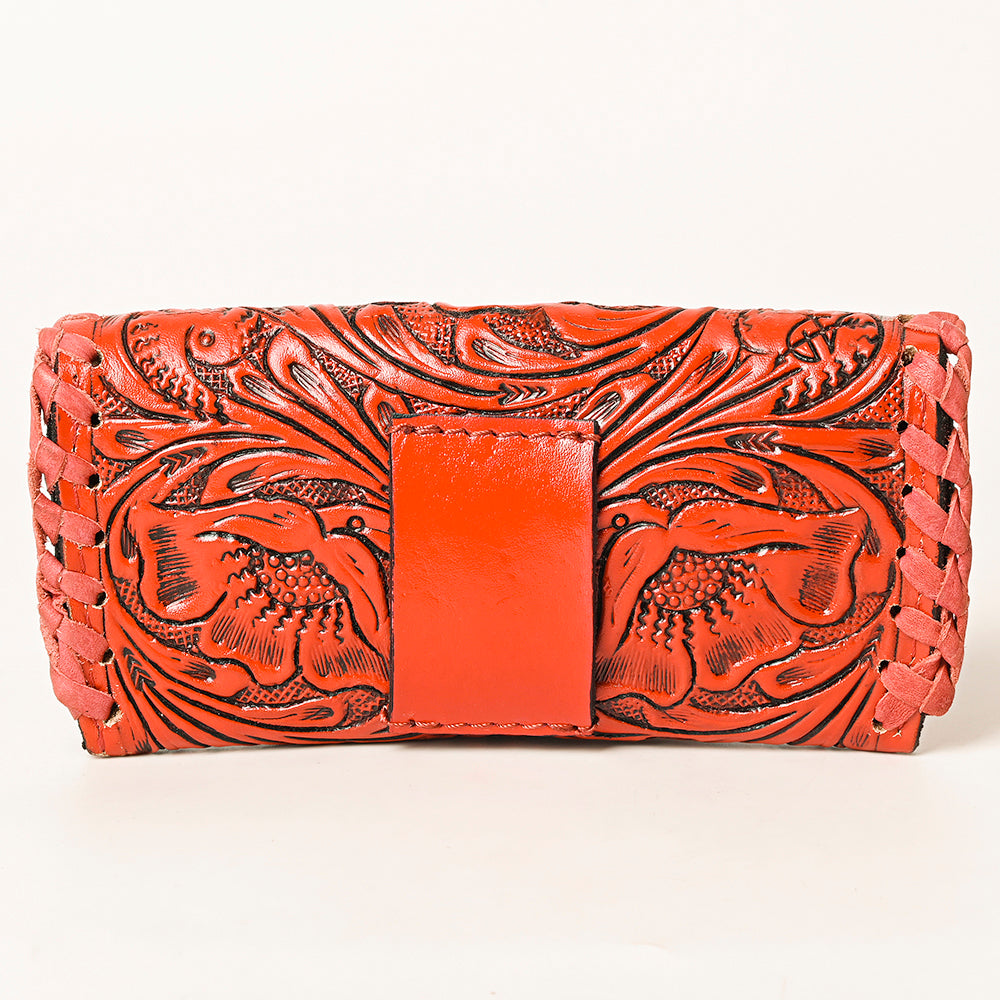 American Darling Hand Tooled Genuine Leather Western Sunglass Case