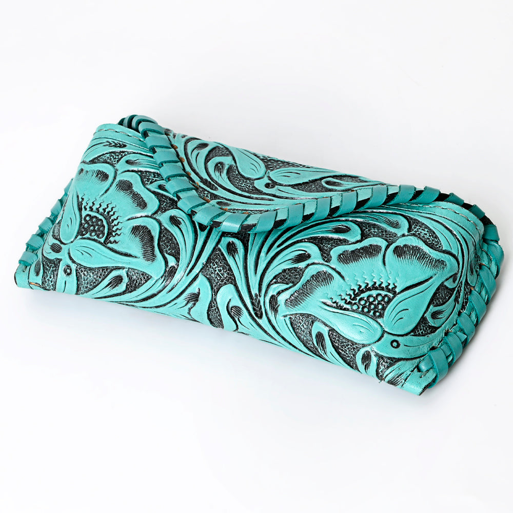 American Darling Hand Tooled Genuine Leather Western Sunglass Case