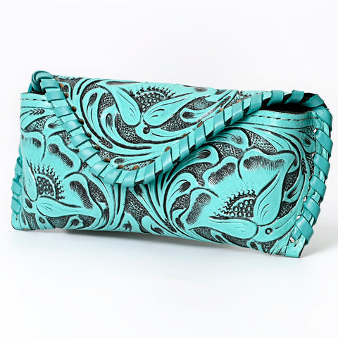 American Darling Hand Tooled Genuine Leather Western Sunglass Case
