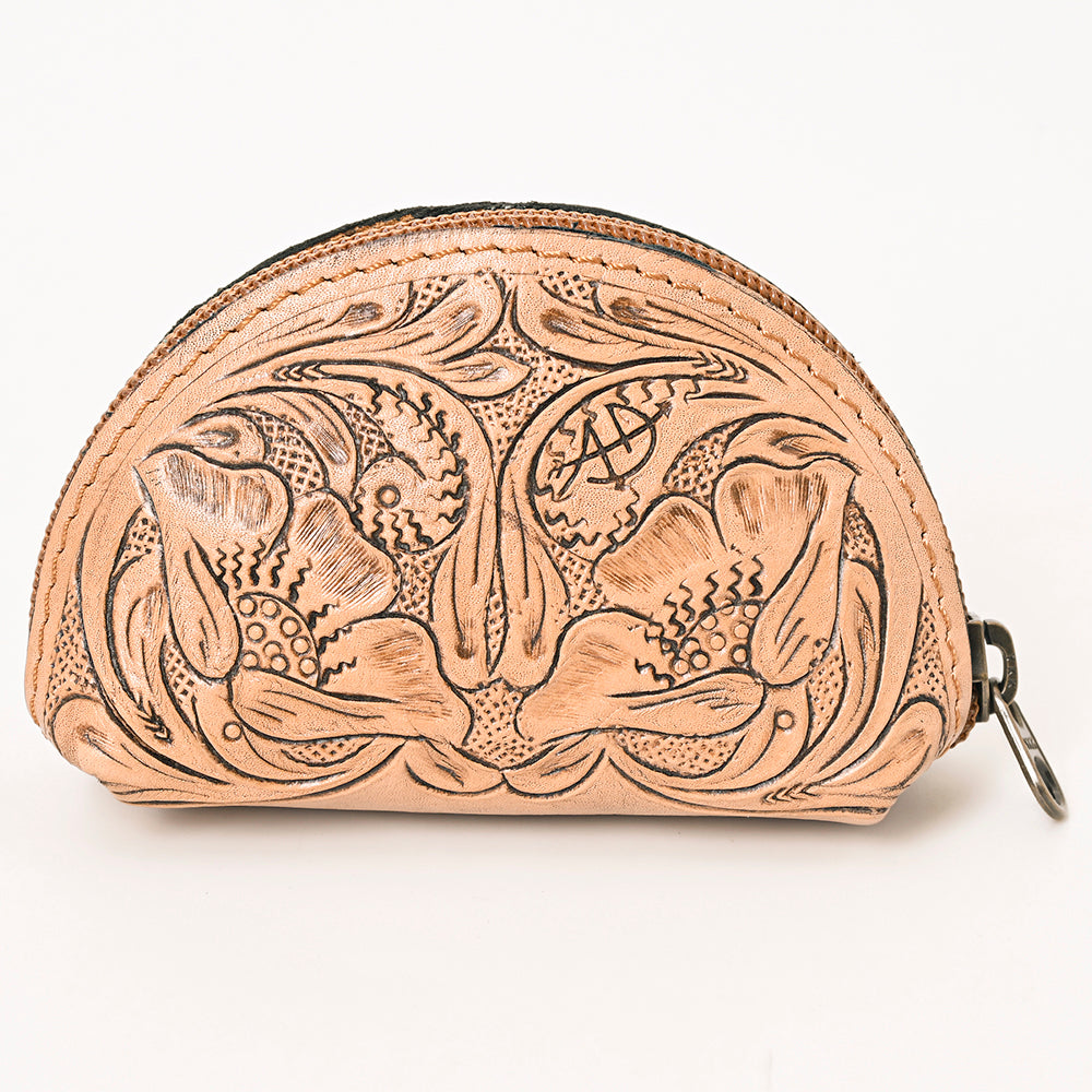 American Darling Artisan Embossed Leather Sunglass Case Featuring Floral Design