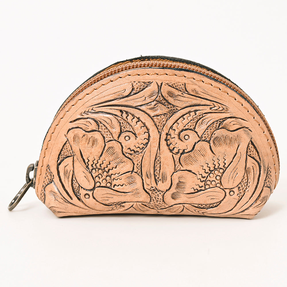 American Darling Artisan Embossed Leather Sunglass Case Featuring Floral Design
