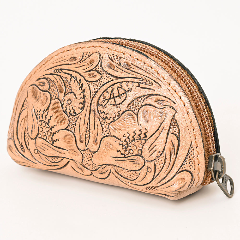 American Darling Artisan Embossed Leather Sunglass Case Featuring Floral Design