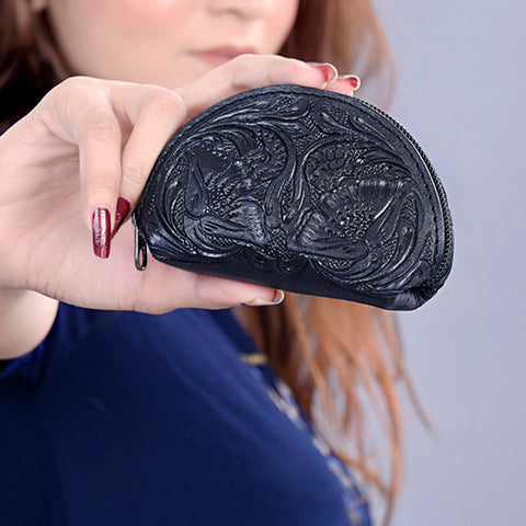 American Darling Hand Tooled Genuine Leather Western Sunglass Case
