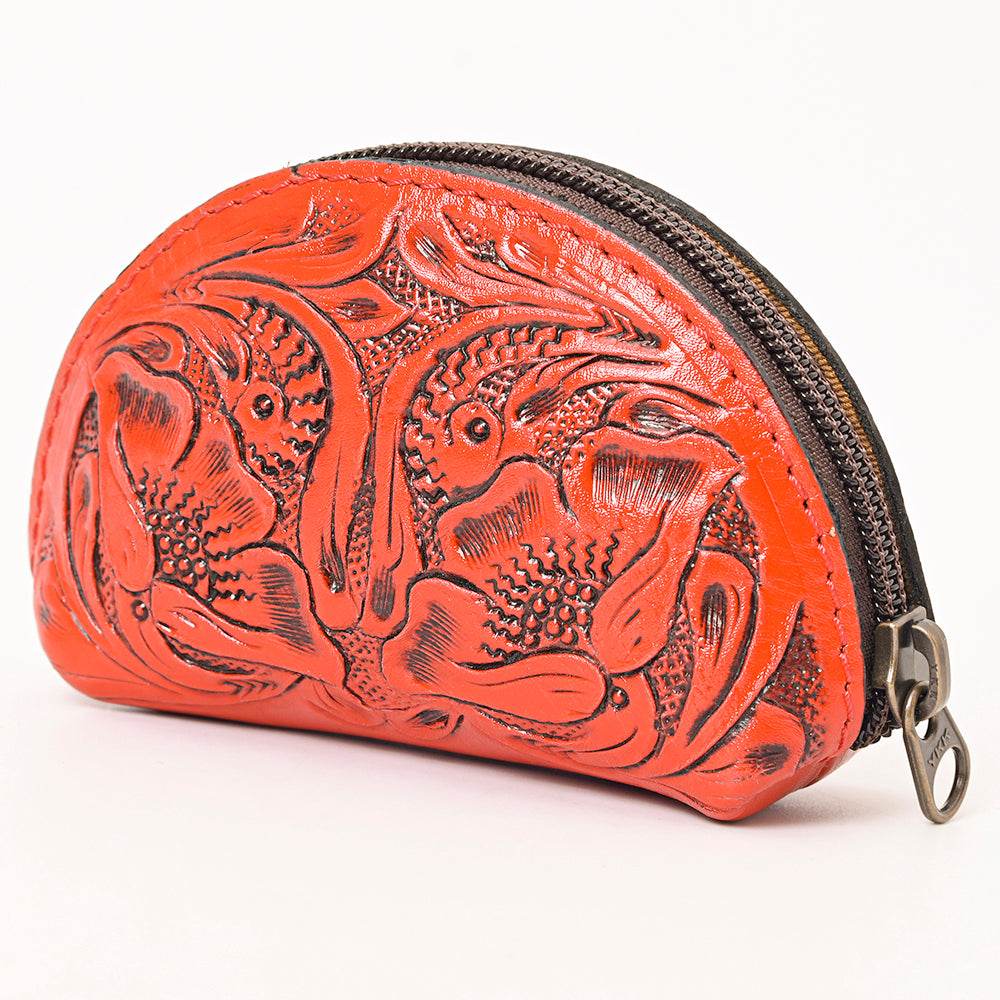 American Darling Artisan Embossed Leather Sunglass Case Featuring Floral Design