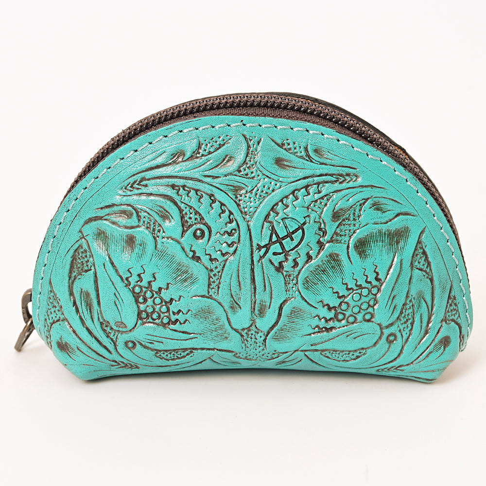 American Darling Artisan Embossed Leather Sunglass Case Featuring Floral Design