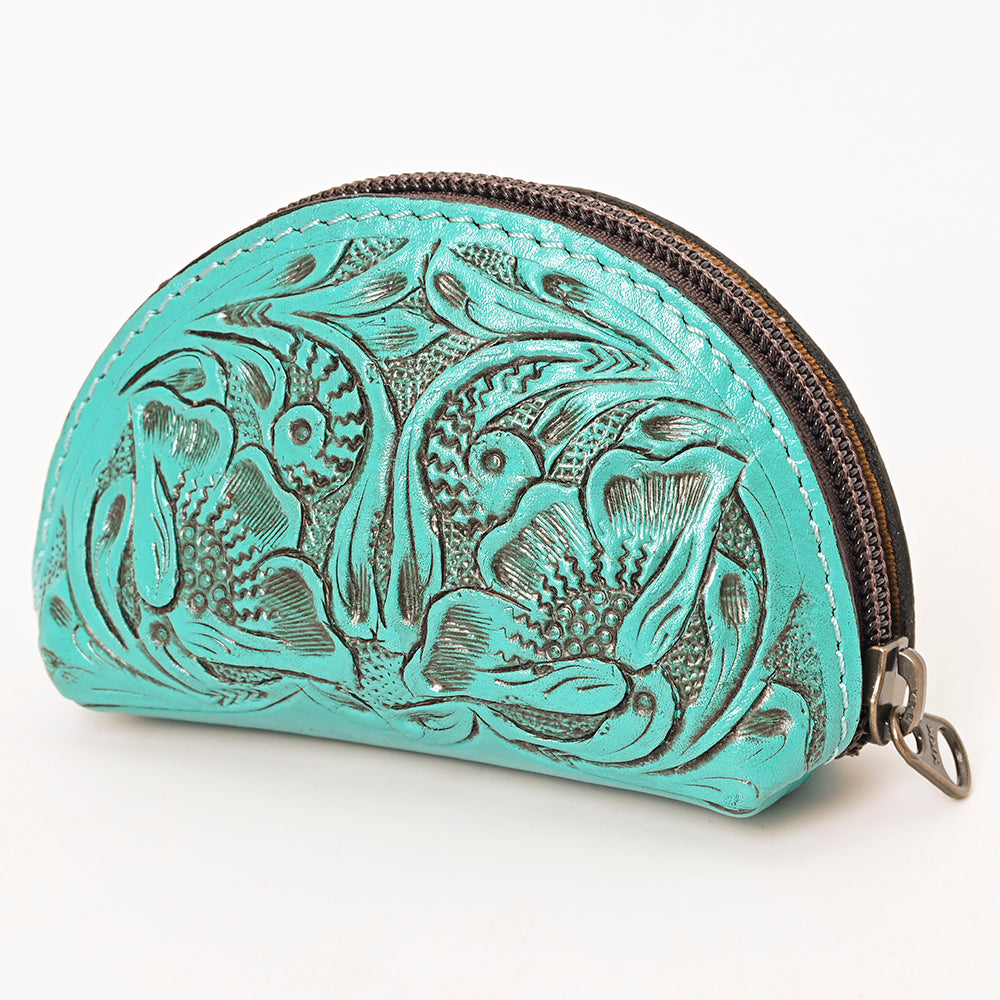 American Darling Artisan Embossed Leather Sunglass Case Featuring Floral Design
