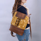 LC-ADBG1212 Hair-On Leather Cowhide Backpack - Western Convertible Shoulder Bag