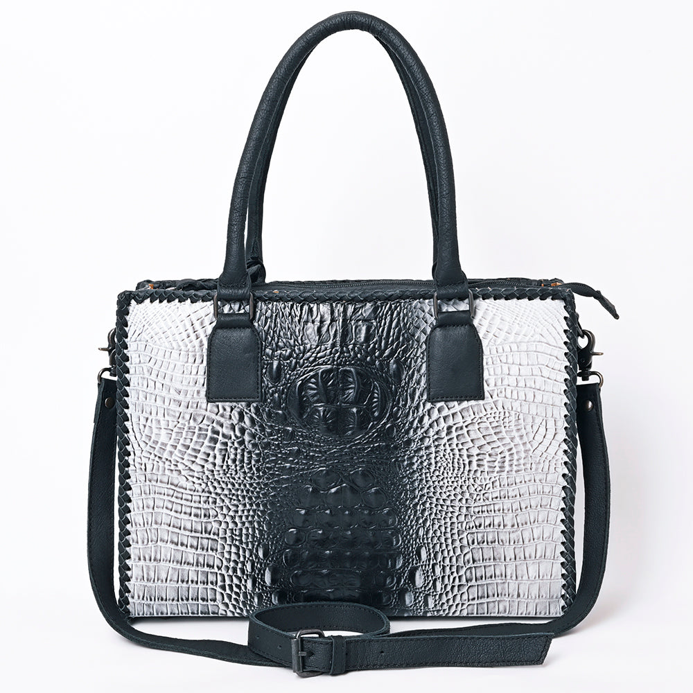 American Darling Crocodile Embossed Genuine Leather Western Tote Bag