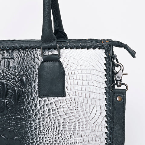 ADBG1217 American Darling Crocodile Embossed Genuine Leather Western Tote Bag