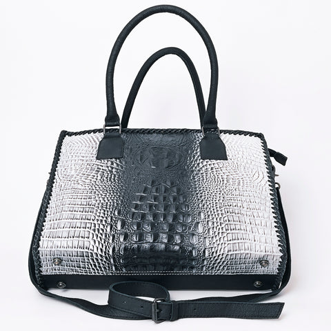 ADBG1217 American Darling Crocodile Embossed Genuine Leather Western Tote Bag