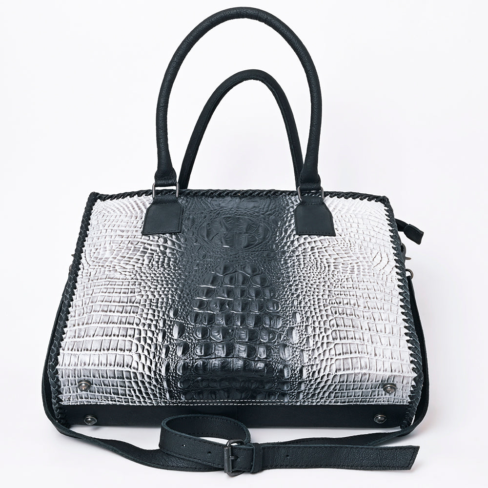 American Darling Crocodile Embossed Genuine Leather Western Tote Bag