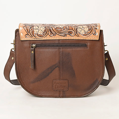 American Darling Hand Tooled Hair-On Cowhide Leather Cross body Bag