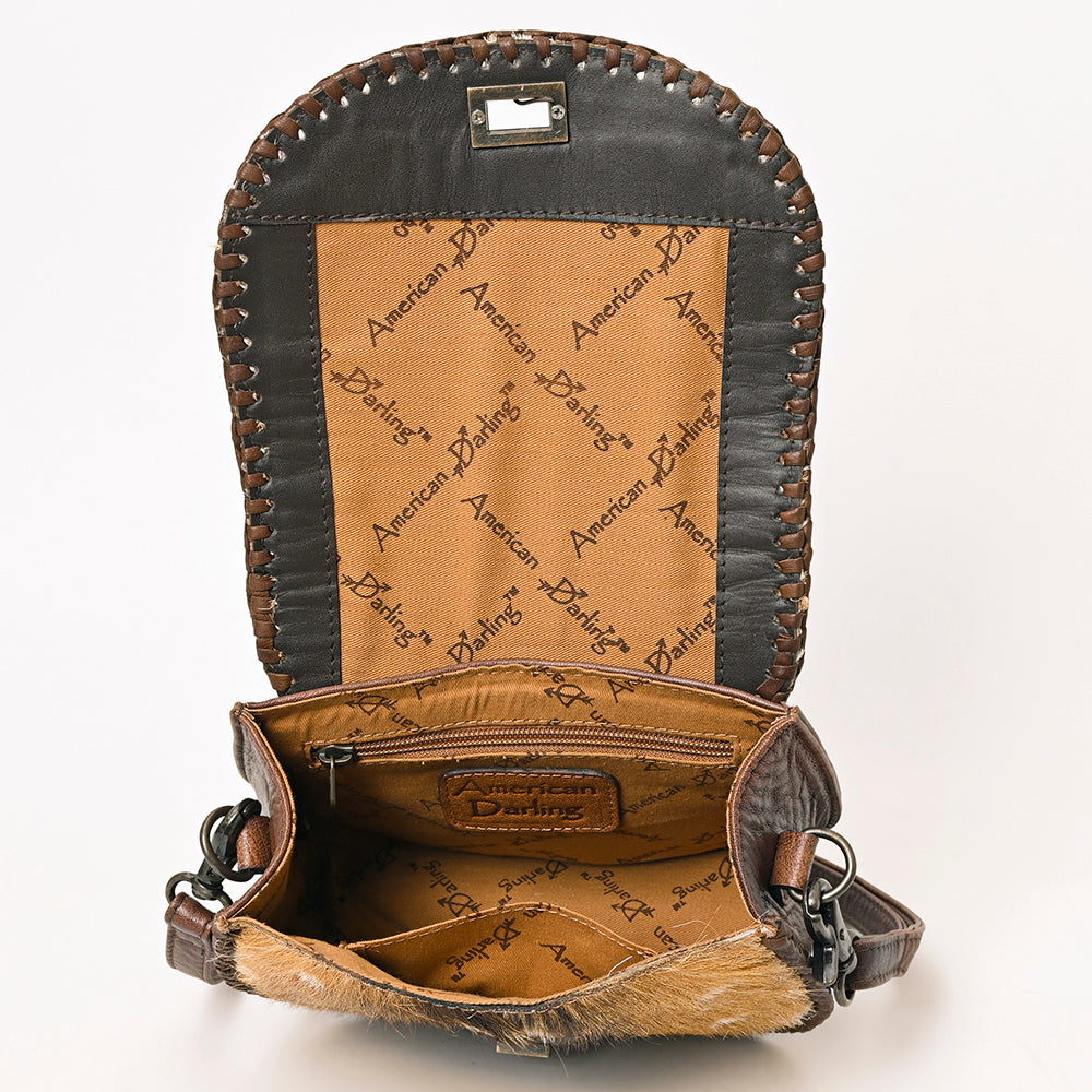 American Darling Genuine Hair-On Cowhide Leather Western Crossbody Bag