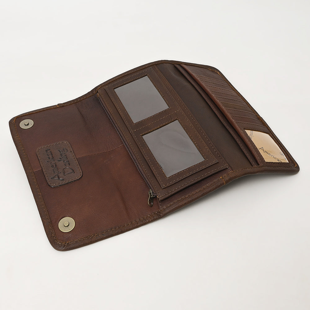 American Darling Hair-On Cowhide Genuine Leather Western Wallet Bag