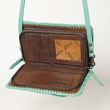 ADBG1228 Hand-Tooled Leather Holster Clutch Bag - Western Floral Design