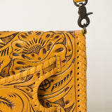 ADBG1228 Hand-Tooled Leather Holster Clutch Bag - Western Floral Design