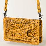 ADBG1228 Hand-Tooled Leather Holster Clutch Bag - Western Floral Design