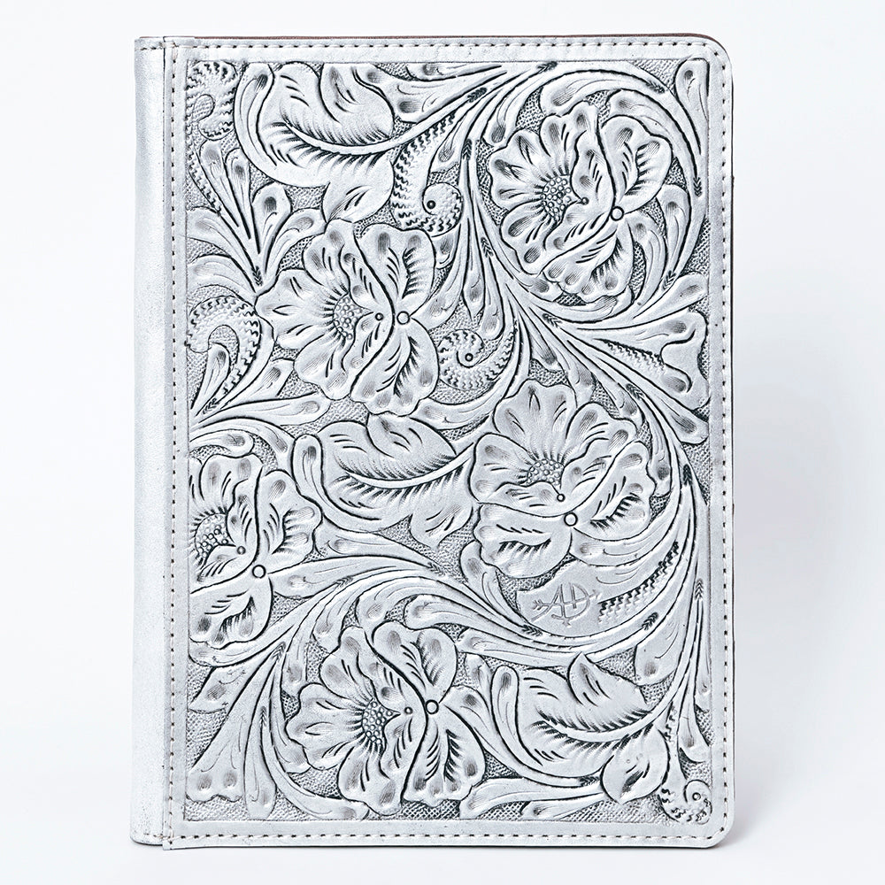 American Darling Western Hand-Tooled Leather Portfolio Bag - Floral Carved Genuine Leather Case