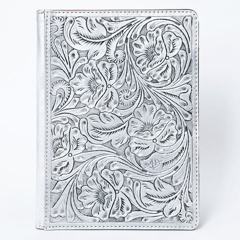 American Darling Western Hand-Tooled Leather Portfolio Bag - Floral Carved Genuine Leather Case