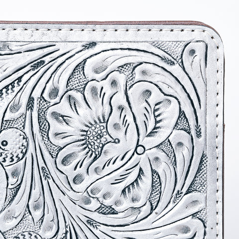 ADBG1232 American Darling Western Hand-Tooled Leather Portfolio Bag - Floral Carved Genuine Leather Case