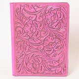 ADBG1232 Hand-Tooled Leather Portfolio - Western Floral Folio Case
