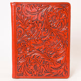 ADBG1232 Hand-Tooled Leather Portfolio - Western Floral Folio Case