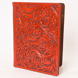 ADBG1232 Hand-Tooled Leather Portfolio - Western Floral Folio Case
