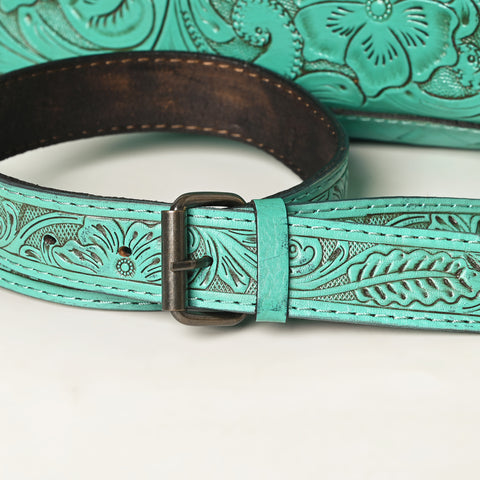 American Darling Hand-Tooled Western Leather Crossbody Bag - Genuine Floral Carved Artisan Purse