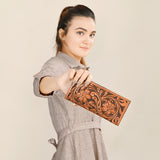 LC-ADBGA428 Clutch Genuine Western Leather Women Bag