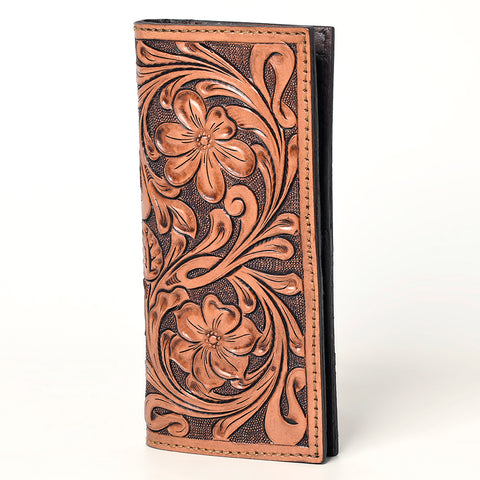 American Darling Floral Hand Tooled Leather Western Long Wallet
