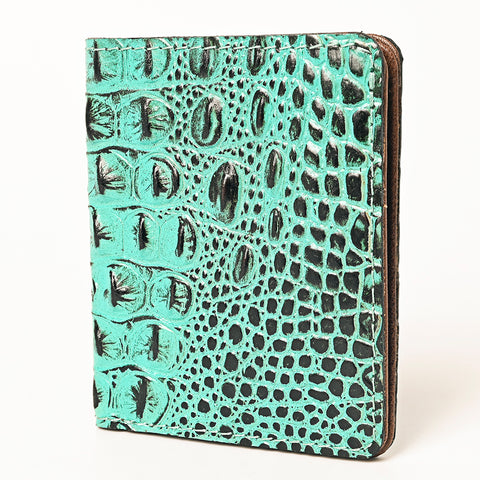 American Darling Western Genuine Leather Crocodile Embossed Wallet Bag -Compact Women Handmade Wallet