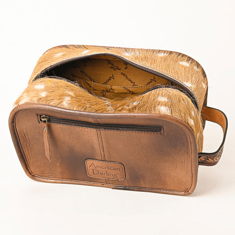 American Darling Western Hair-On Cowhide Jewelry Bag in Genuine Leather