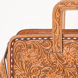 ADBG1259 Hand-Tooled Leather Briefcase - Western Floral Business Bag by American Darling