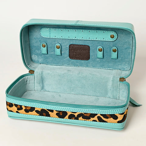 American Darling Floral Tooled Leather Cowhide Jewelry Accessory Case