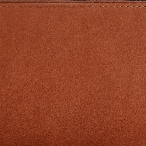 ADBGM394 Saddle Brown Zip-Around Leather Wallet Wristlet - American Darling