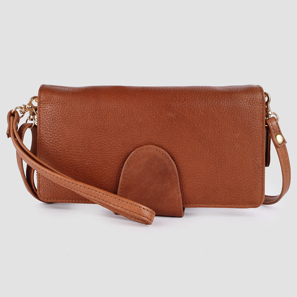 ADBGM393 Pebbled Leather Wristlet Clutch Wallet - American Darling