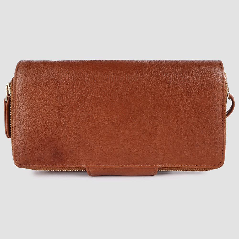 ADBGM393 Pebbled Leather Wristlet Clutch Wallet - American Darling