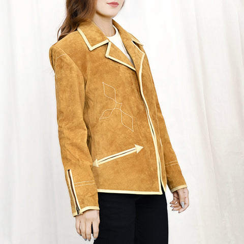 American Darling Genuine Suede Blazer with Western Stitching