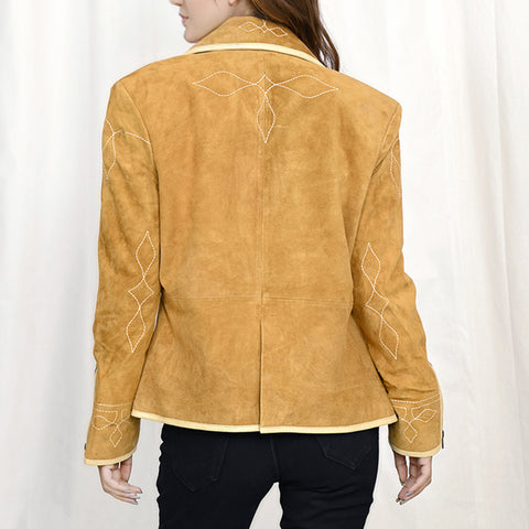 American Darling Genuine Suede Blazer with Western Stitching